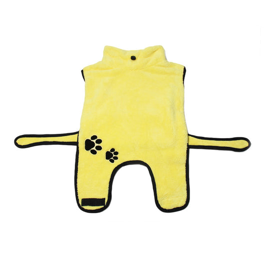 Soft Coral Fleece Pet Bathrobe