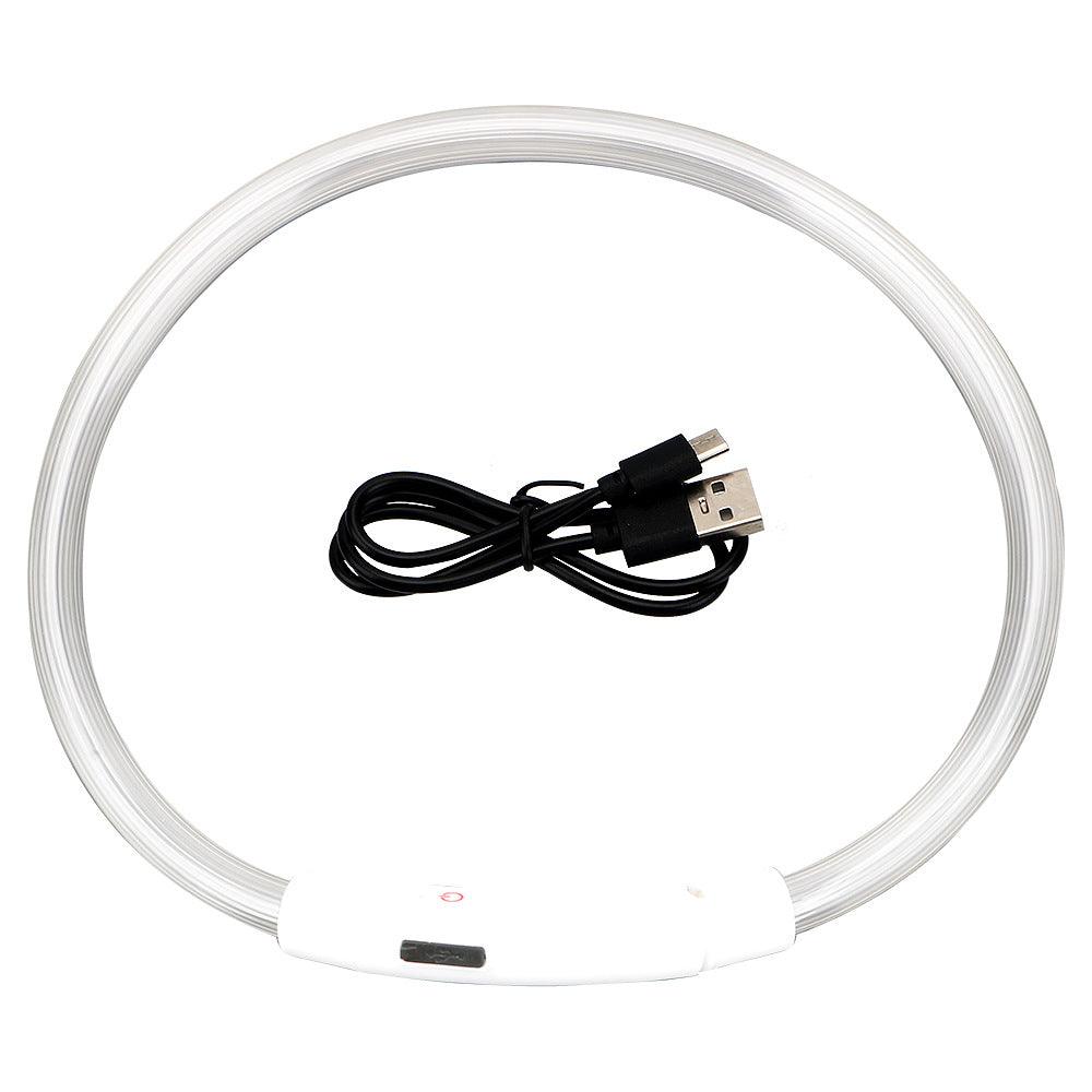 Usb Rechargeable Glow-In-The-Dark Pet Collar With Three Flashing Modes-6