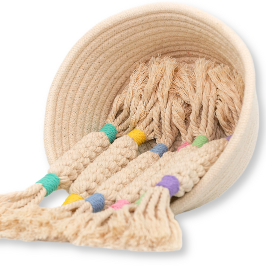 Rainbow Candy Macrame Rope Pet Toy-0
