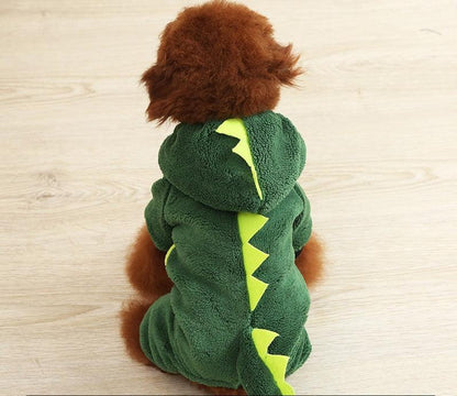 Autumn And Winter Dog Pet Costume Collection: Cozy Coral Fleece Cartoon Style-3