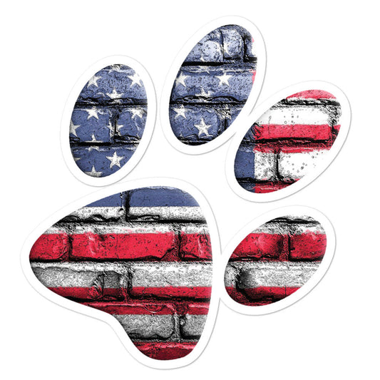 American Paw Print Sticker